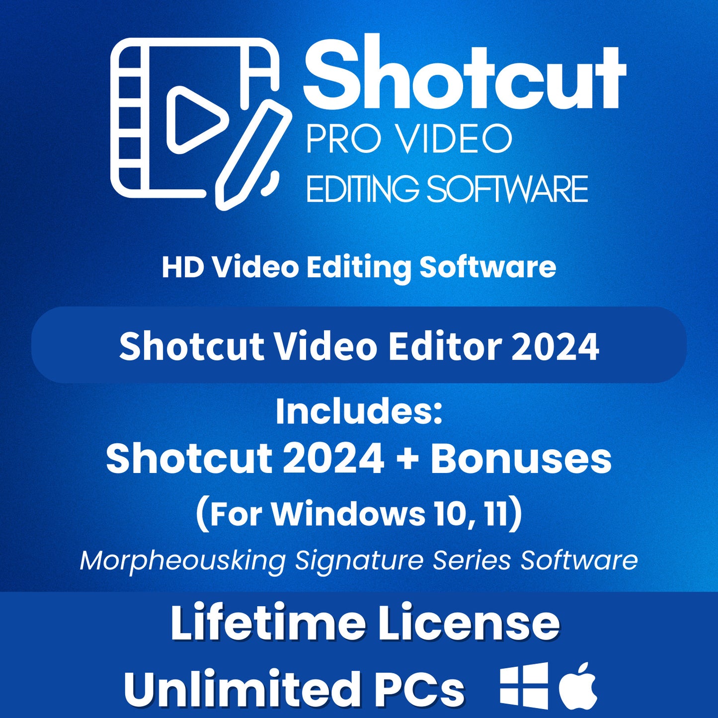 Shotcut PRO 2024 Video Editing Software Full Version DVD Lifetime for Windows