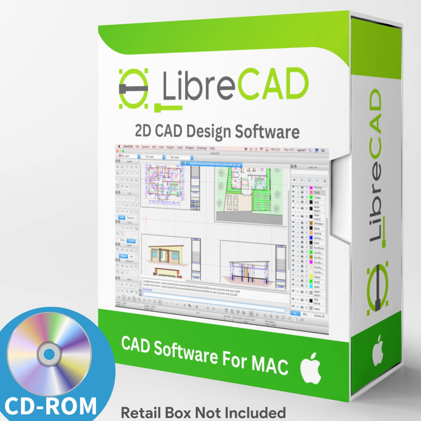 Libre Cad for MAC - 2D CAD Computer Aided Design Full Software Package