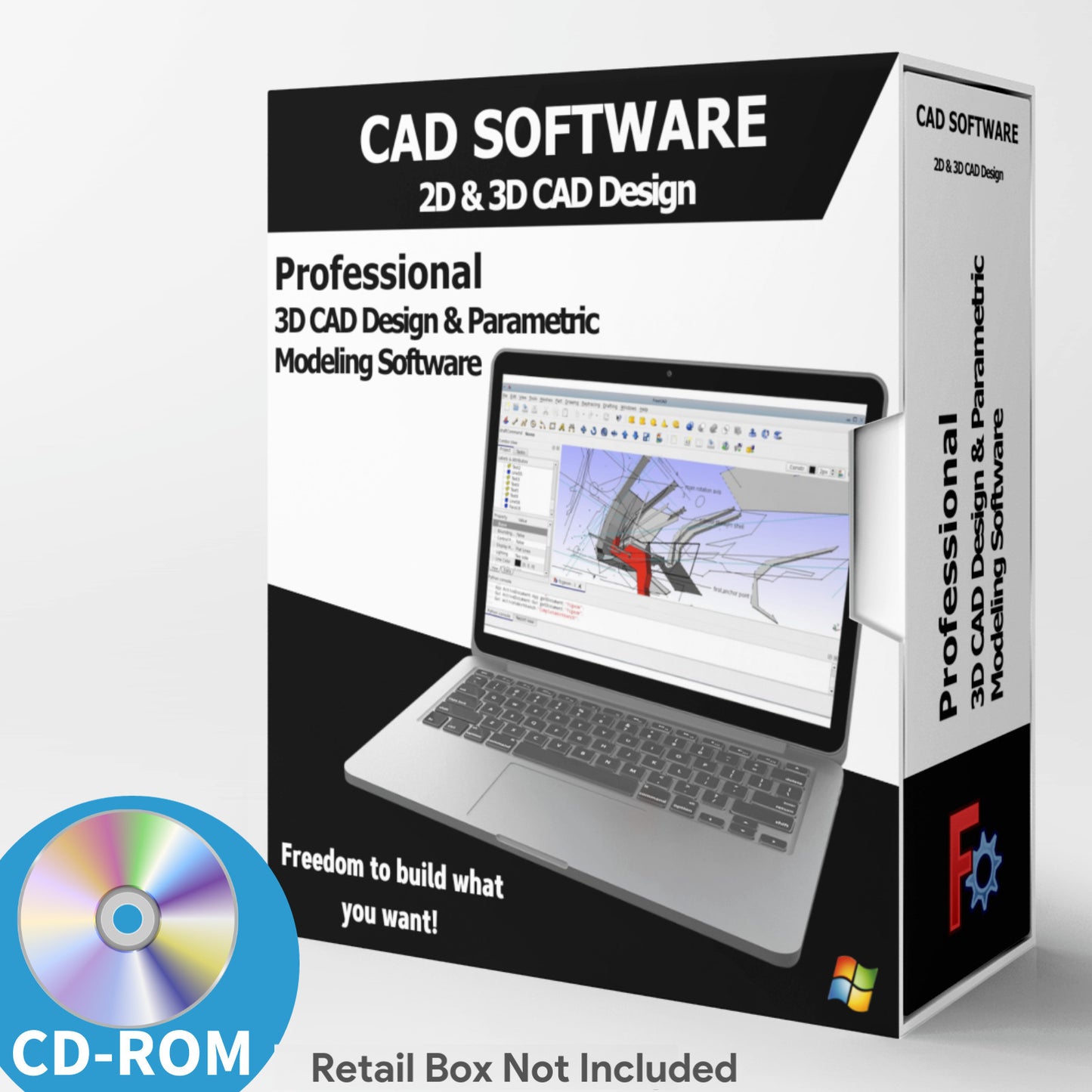FreeCAD Professional 2D 3D Parametric Graphic Modeling CAD Software (DWG) for Windows