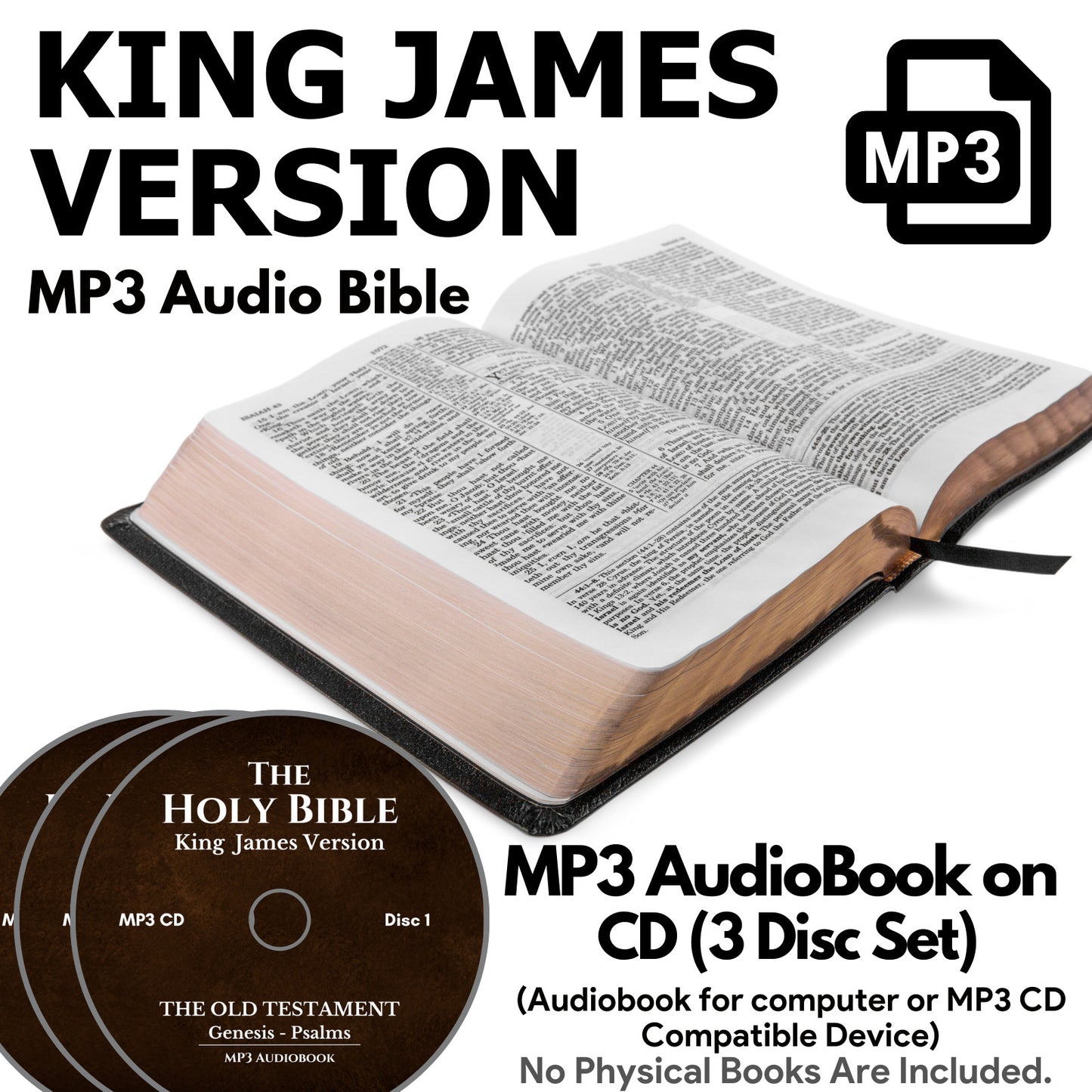 King James Version Audio Bible Christian Audiobook KJV All 66 Books on MP3 CDs