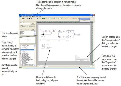 TinyCAD - Electrical PCB Circuit Diagram Schematic Design Software for Windows