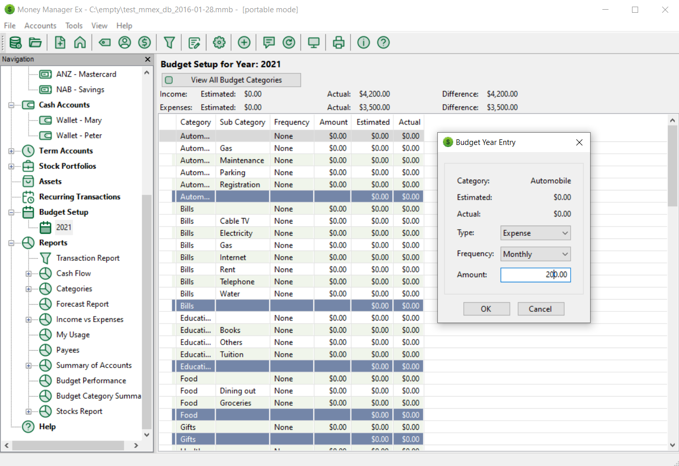 Money Manager EX Personal Finance Software for Mac - Budgets, Reports, Import QIF