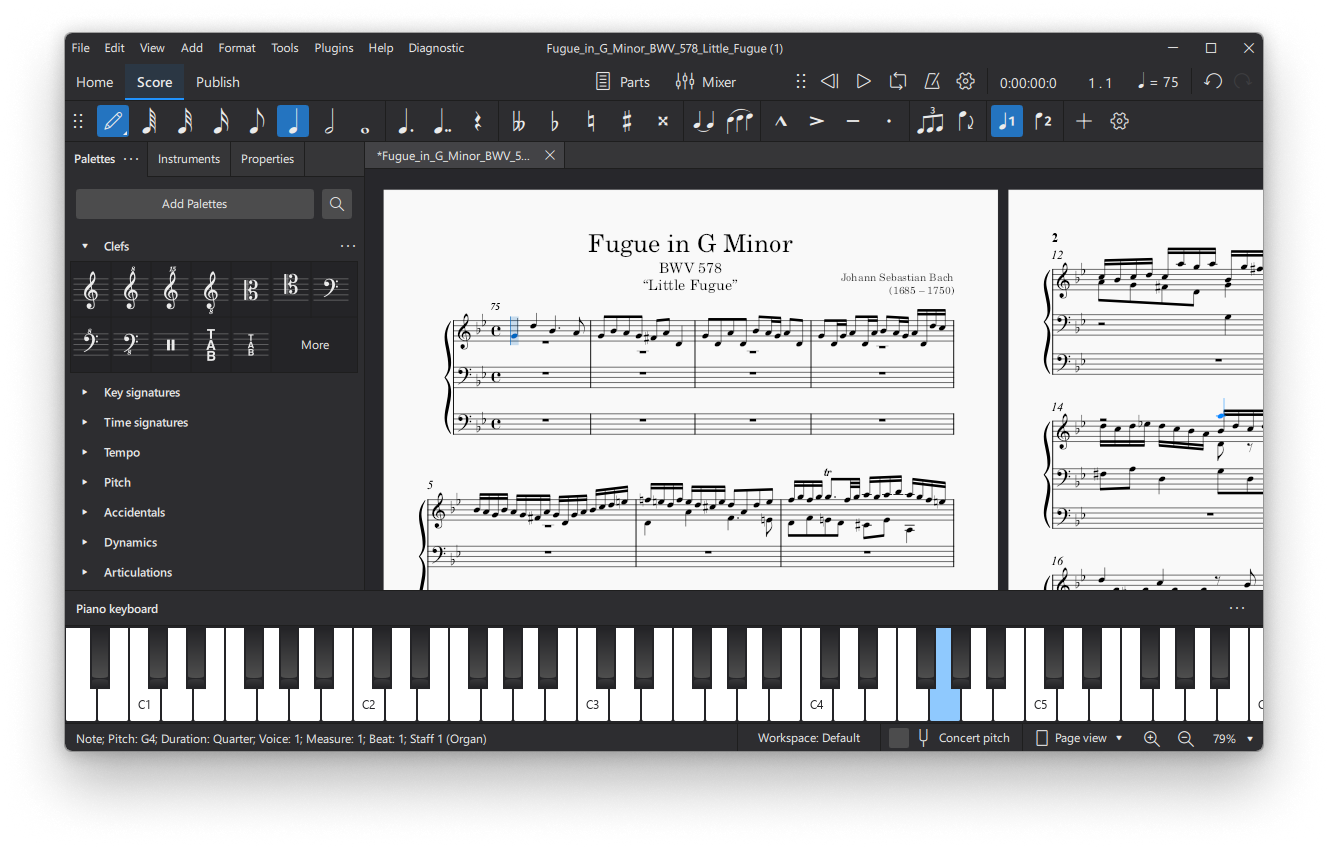 MuseScore 2024 Music Score Writing Notation Composition Software for Windows