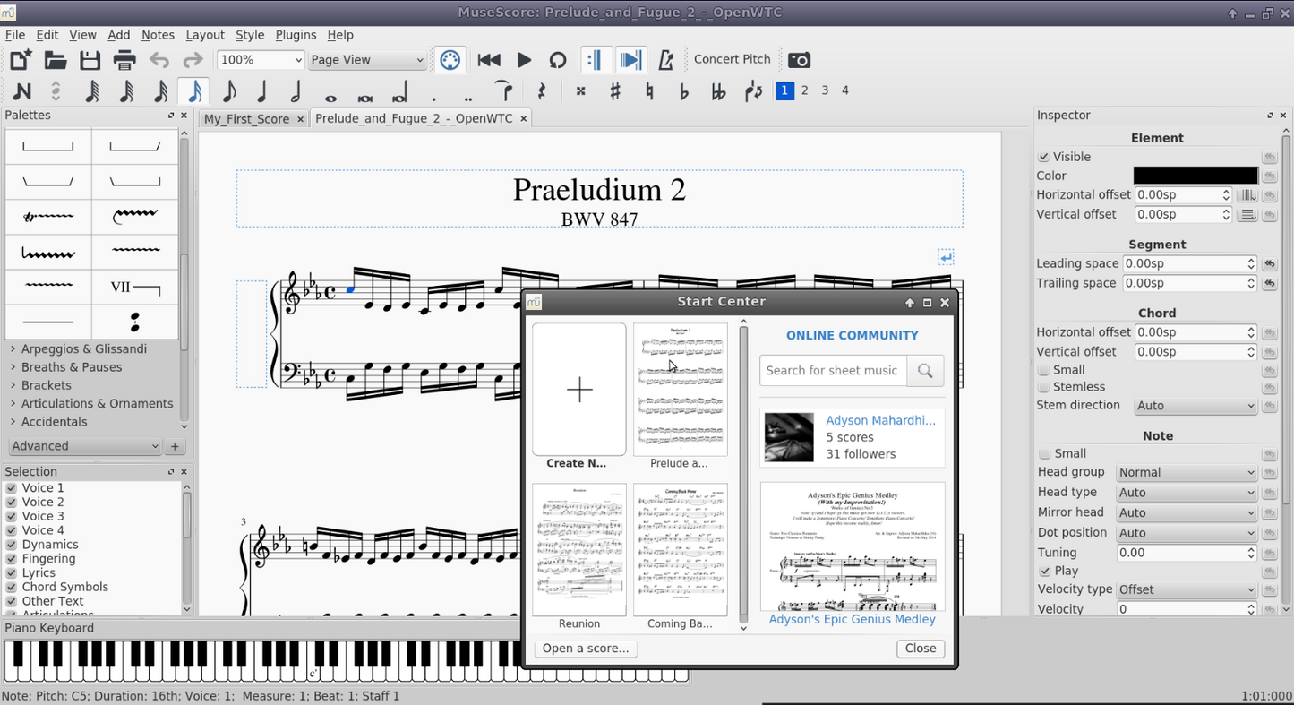 MuseScore 2024 Music Score Writing Notation Composition Software for Windows