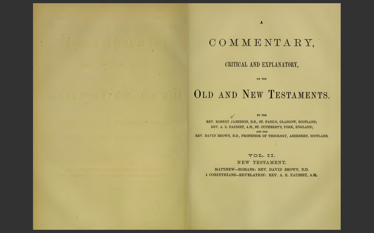 JFB Commentary Critical & Explanatory on the Whole Bible - PDF E-Book