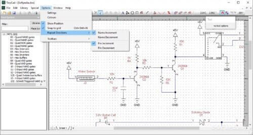 TinyCAD - Electrical PCB Circuit Diagram Schematic Design Software for Windows