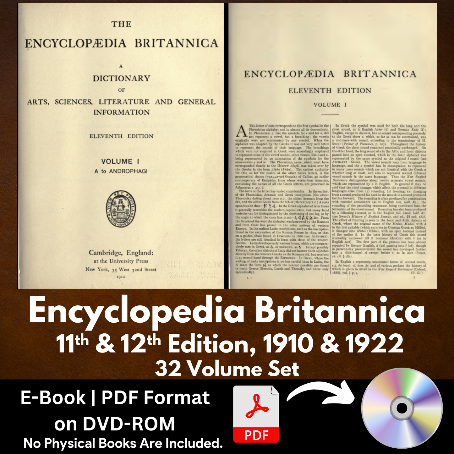 Encyclopedia Britannica 11th & 12th Edition - 32 Volume PDF E-Book set