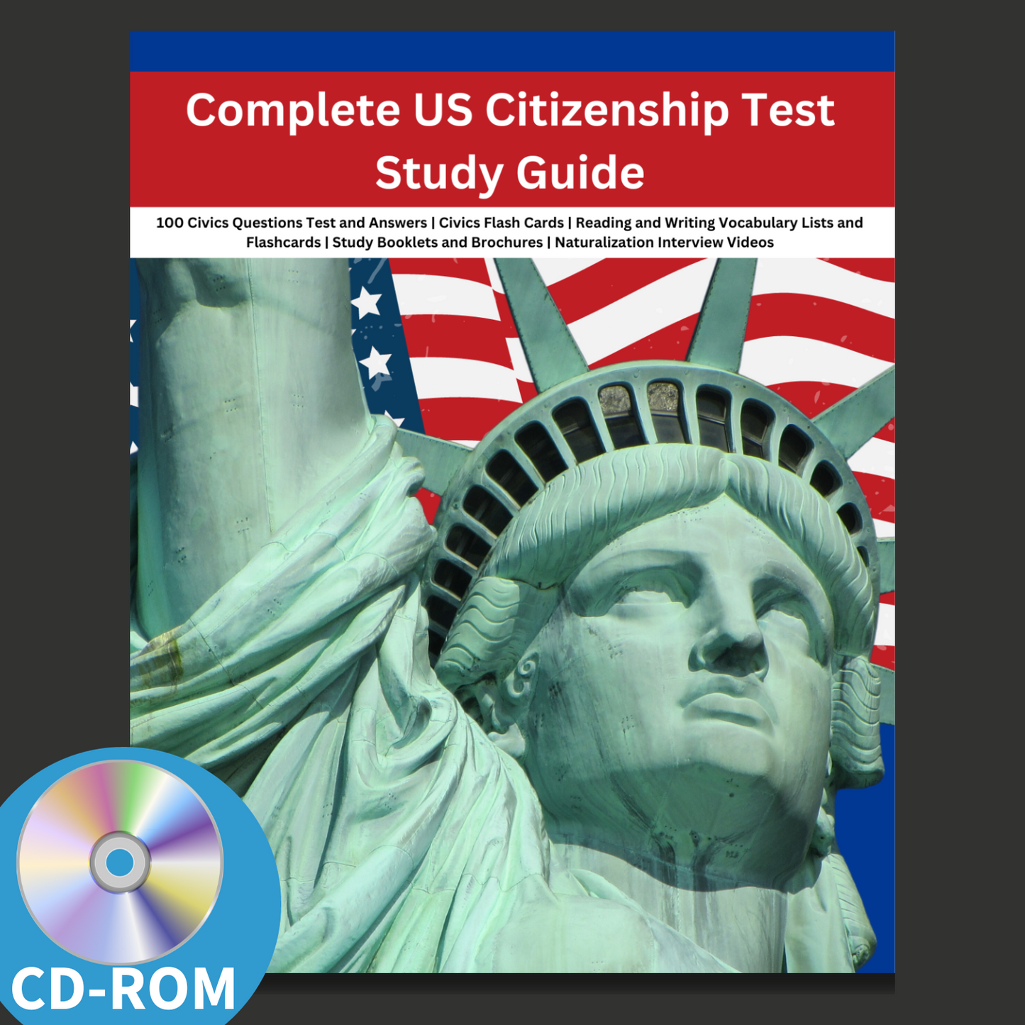 US Citizenship, Civics Test, Study Guides, English 100 Civics Questions & Answers E-Book and MP3 Audiobook