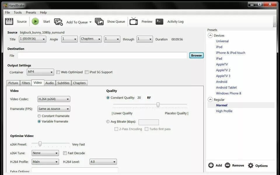 HandBrake Software for Windows - DVD Ripper Video Converter Transcoder