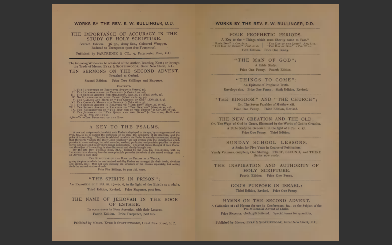 Number in Scripture by EW Bullinger - Christian Bible Study Theology PDF E-Book
