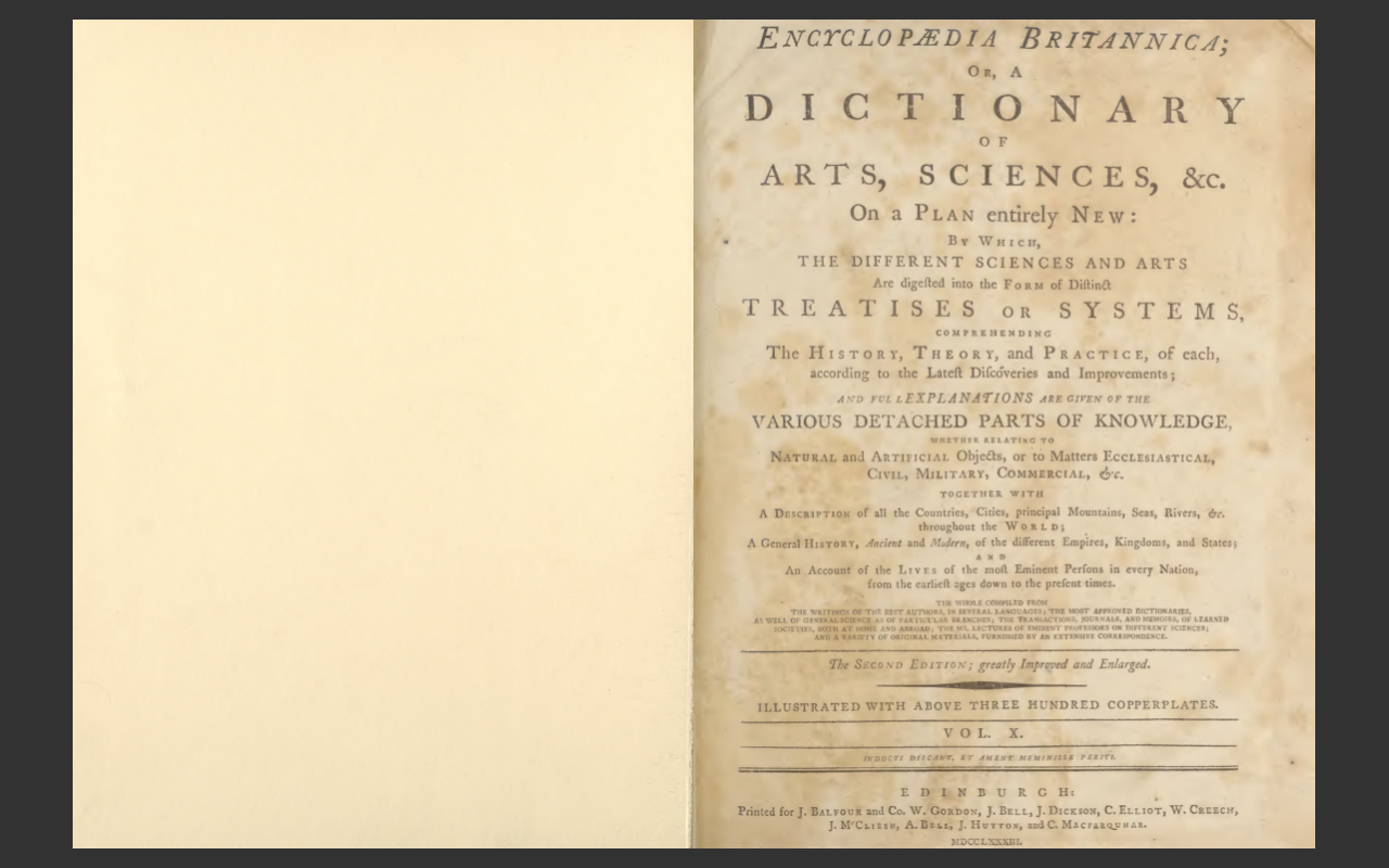 ENCYCLOPEDIA BRITANNICA, 1778 2ND EDITION, All 10 Volumes, PDF E-Book Set