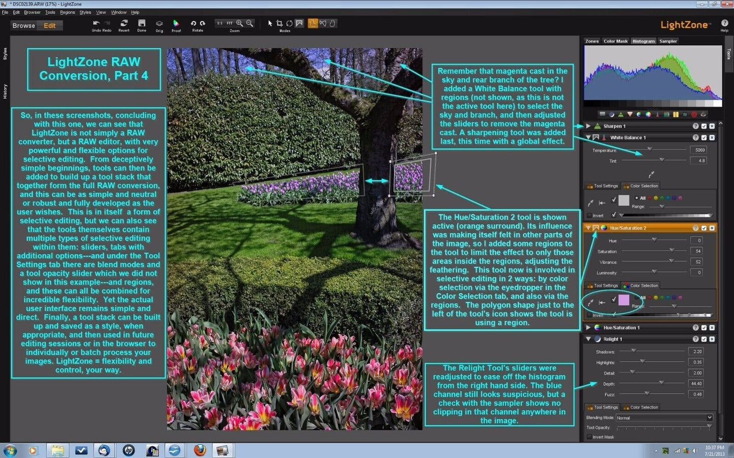 LightZone - Professional RAW Image Editing Software for Windows