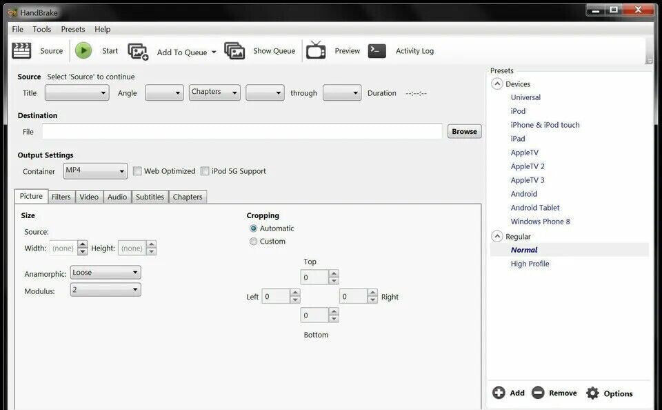 HandBrake Software for Windows - DVD Ripper Video Converter Transcoder