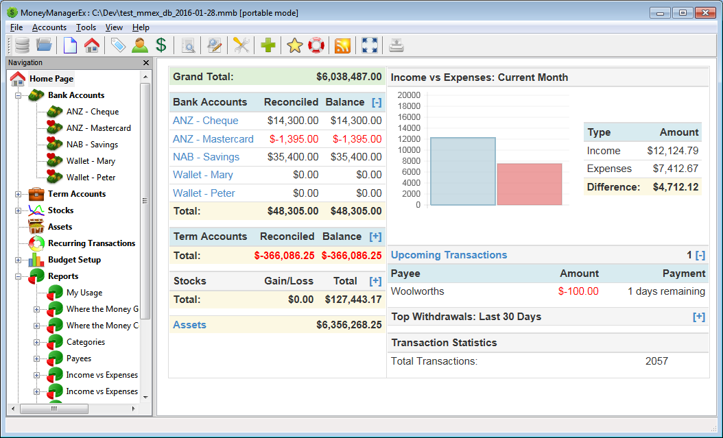 Money Manager EX Personal Finance Software for Mac - Budgets, Reports, Import QIF
