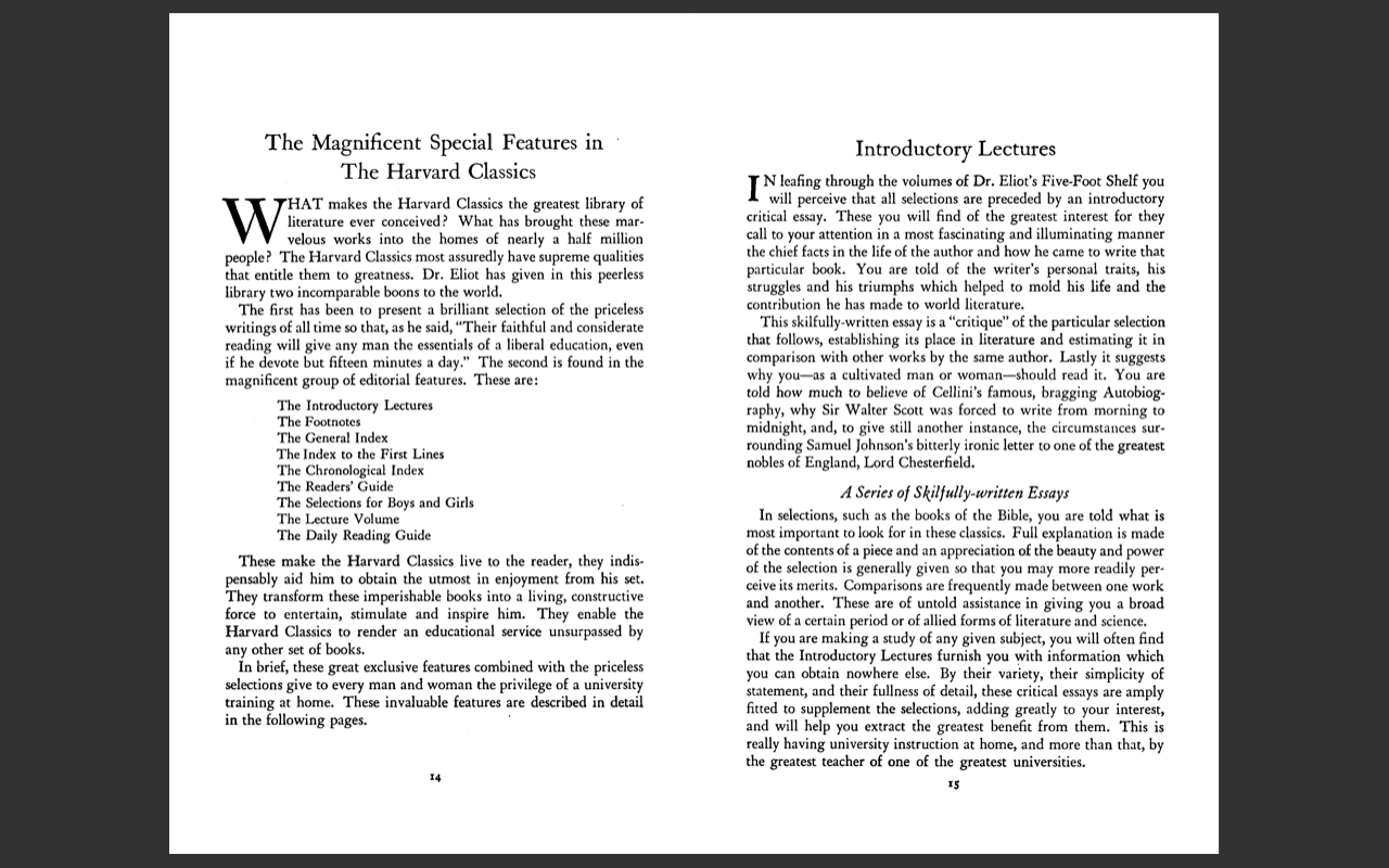 The Harvard Classics, All 51 Volumes, E-Book Set (PDF + EPUB) Vintage Novels