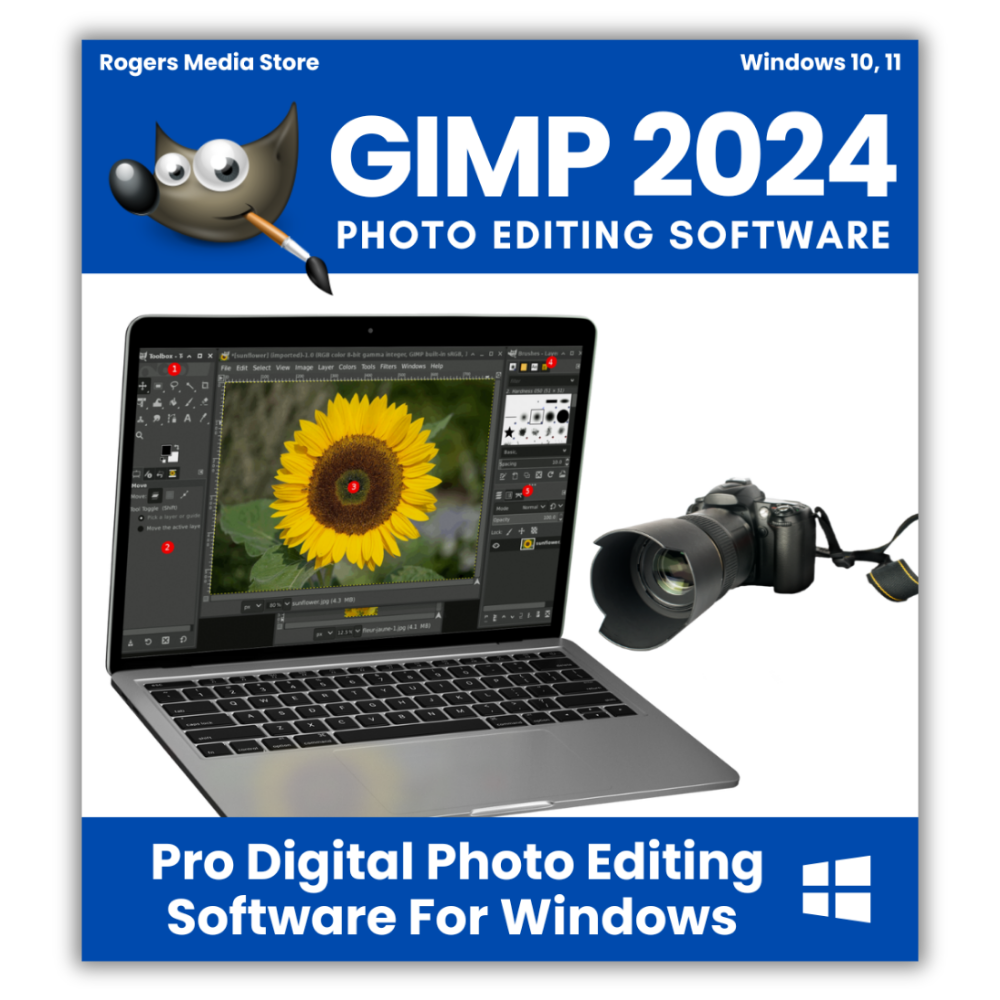 GIMP 2024 Digital Photo Editing Software for Windows