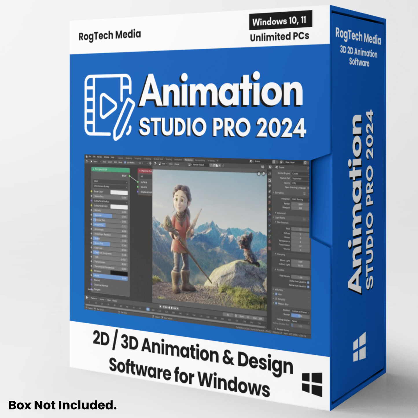 Animation Studio PRO 2024 - 2D & 3D Motion Graphic Design Software Suite for Windows