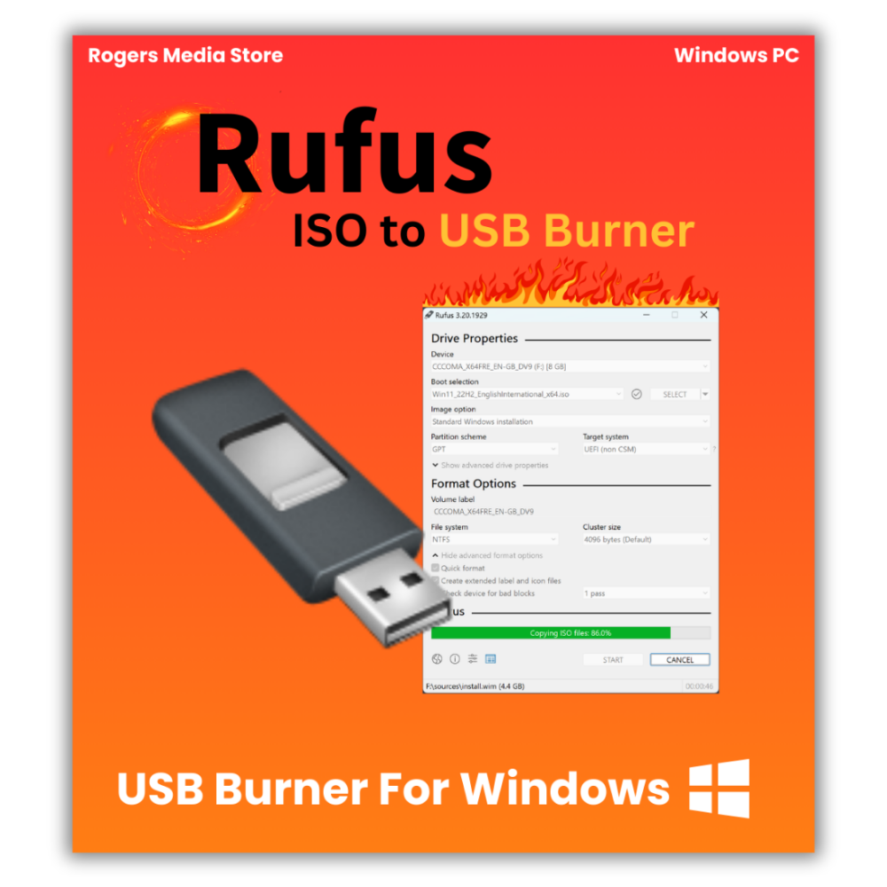 RUFUS USB ISO Burning Software for Windows | Easily Create Bootable USB Drives