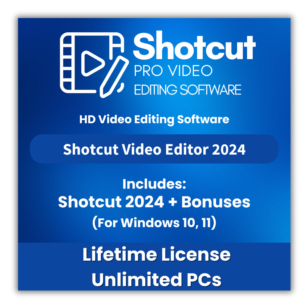 Shotcut PRO 2024 Video Editing Software Full Version DVD Lifetime for Windows