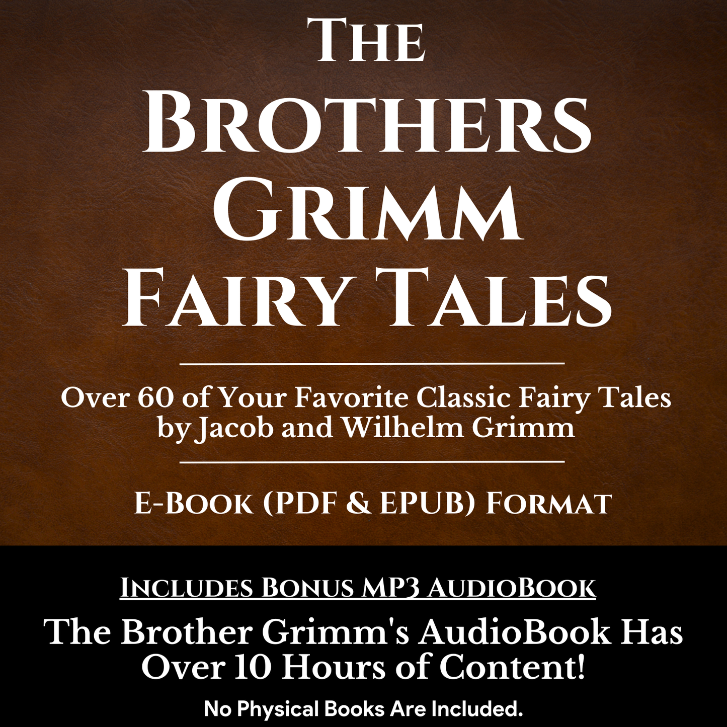 Grimm's Fairy Tales, Jacob Grimm CLASSIC Literature, E-BOOK & MP3 AUDIOBOOK Bundle