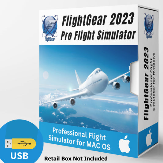 Flight Gear 2023 - Professional Flight Simulator For MAC on USB