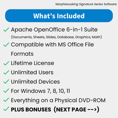 Apache Open Office 2023 Bundle - Whats Included