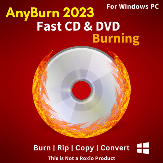 AnyBurn 2023 Bundle 1 | DVD Burning Software | Cd Dvd Burning Software | Iso Writing on CD-ROM