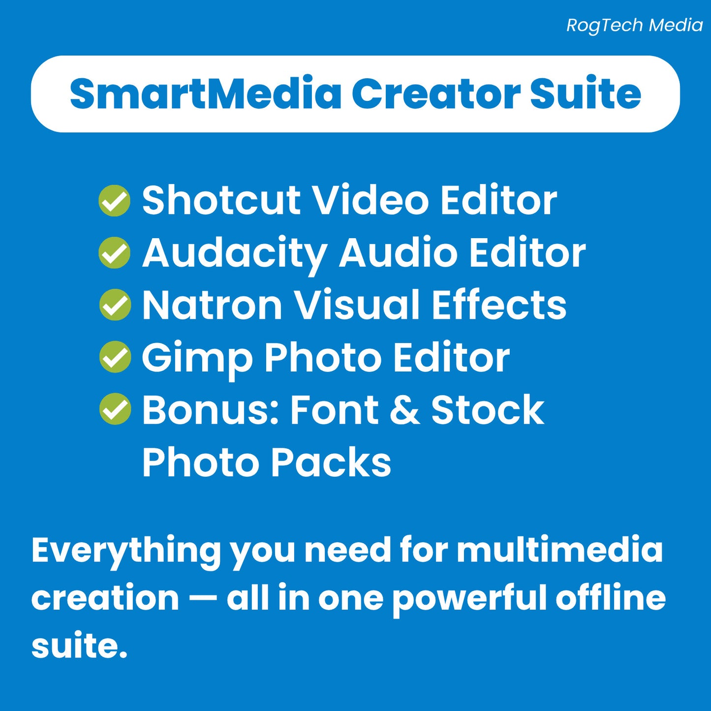 Complete Video Creation Suite. Audio, Video, After Effects, Photo Editing on DVD