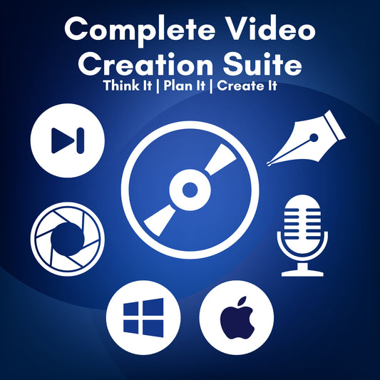 Full Online Video Creation Suite. Audio, Video, After Effects, Photo Editing DVD (Windows & Mac)
