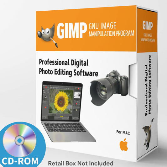 GIMP Photo Editing Software for MAC Graphic Design Image w/ Photo shop Guide on CD