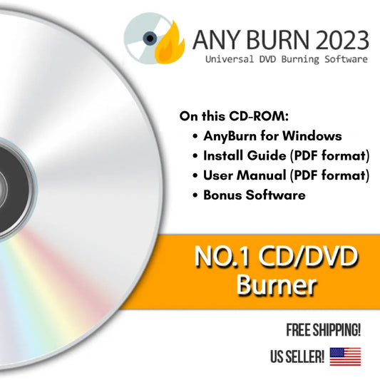 AnyBurn 2023 Bundle 2 | Cd Dvd Disc Burning Software | Iso & File Writing on CD-ROM
