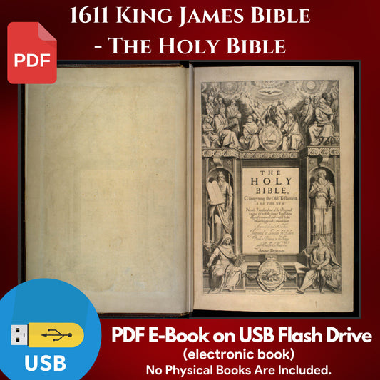 The Holy Bible King James Version KJV 1611 Edition With Apocrypha / eBook on USB