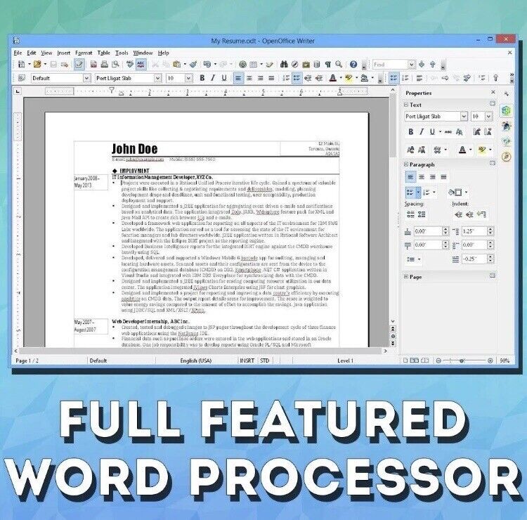 Open Office 2023 | Word Processor, Slide Show, Spreadsheet Software Suite | CD