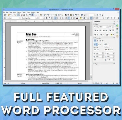 Open Office 2023 | Word Processor, Slide Show, Spreadsheet Software Suite | CD