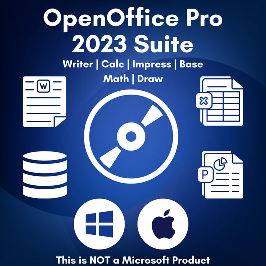 Open Office Software Suite for Windows | MAC - DVD Word Processing Home Student