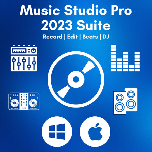 Music Studio PRO 2023 - Record, Edit, Beat Making, DJ & Production Software CD (for Windows and Mac)