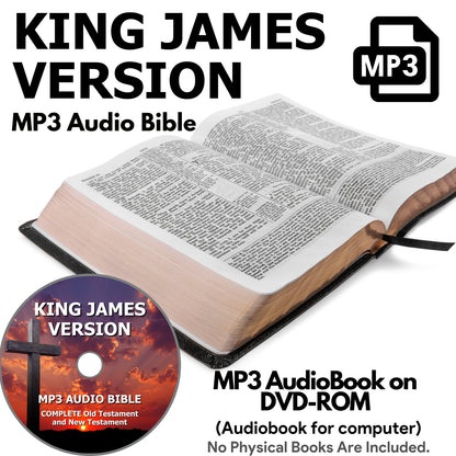 King James Version Audio Bible Christian Audiobook KJV, All 66 Books on MP3 DVD