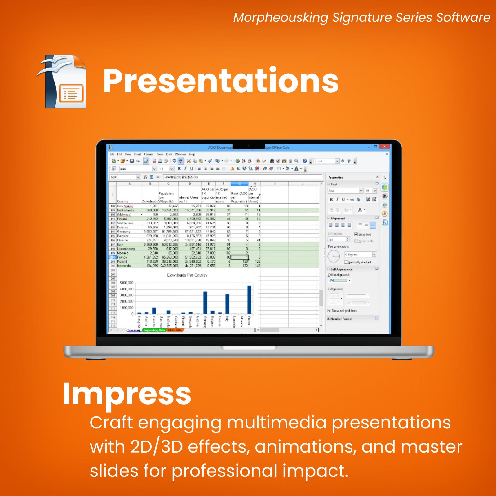 Apache Open Office Impress Screenshot - Open Office Multi-Media Presentation Program