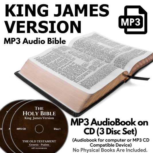 King James Version Audio Bible Christian Audiobook KJV All 66 Books on MP3 CDs