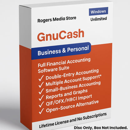 GnuCash (2025 Edition) - Personal & Business Accounting, Banking & Budgeting Software for Windows