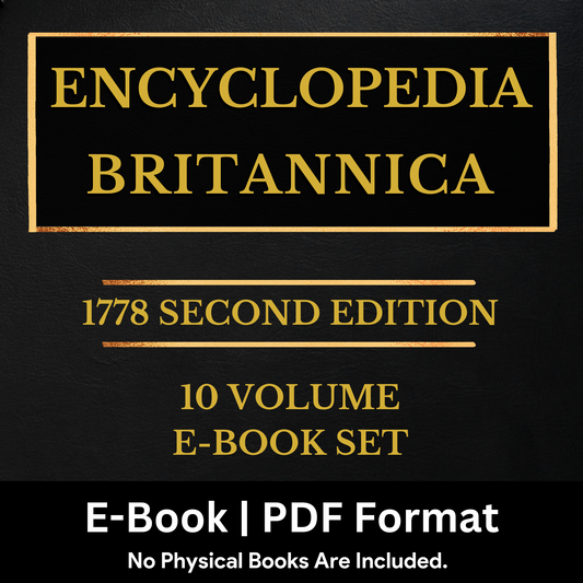 ENCYCLOPEDIA BRITANNICA, 1778 2ND EDITION, All 10 Volumes, PDF E-Book Set