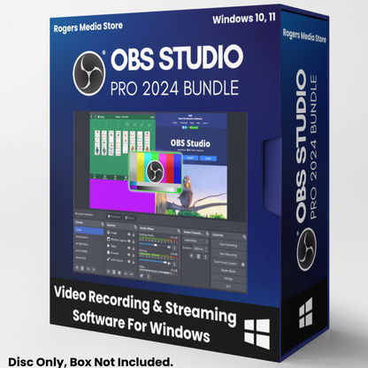 OBS Studio PRO 2024 - Video Recording | Live Streaming Screen Recording Software for Windows
