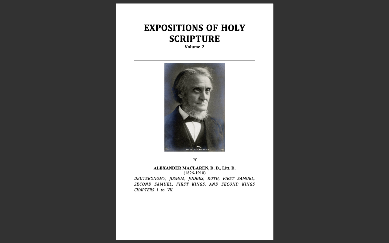Expositions of Holy Scripture by Alexander MaClaren-Bible Commentary/Sermons CD