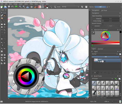 Krita Digital Painting & 2D Animation Software Raster Graphics Editor on CD-ROM