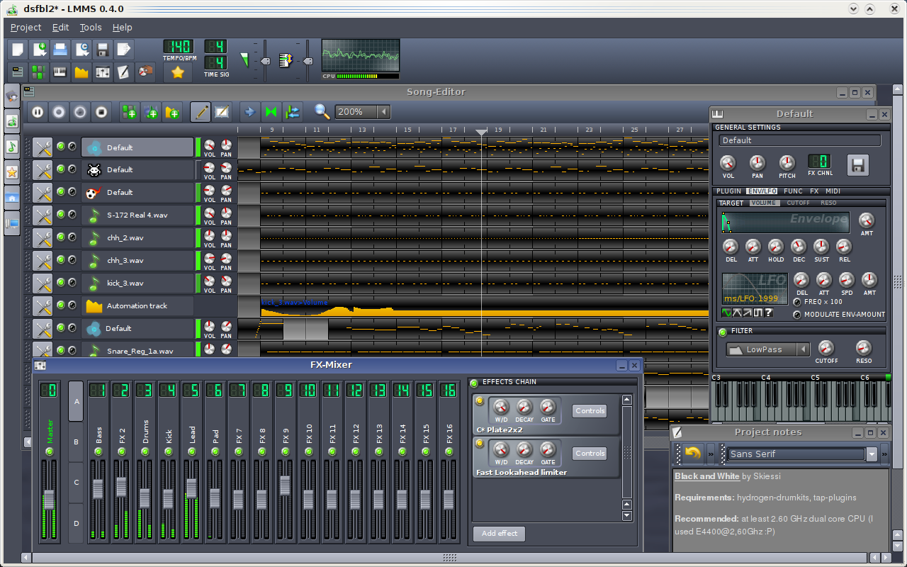 LMMS Pro Music Production - Multi Track Audio Editing & Mixing DAW Software on CD-ROM