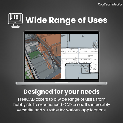 FreeCAD 2025 Professional CAD 2D 3D Parametric Graphic Modeling Software for Windows & Mac