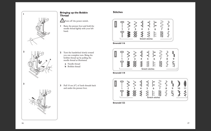 Husqvarna Viking Emerald 116 118 122 Sewing Machine User Guide E-Book on CD