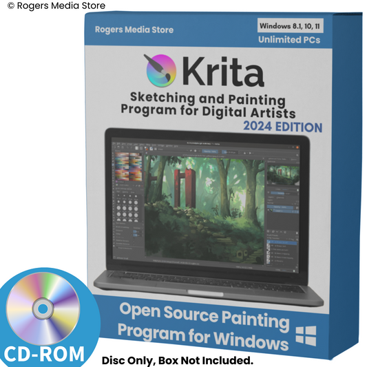 Krita Digital Painting & 2D Animation Software Raster Graphics Editor on CD-ROM