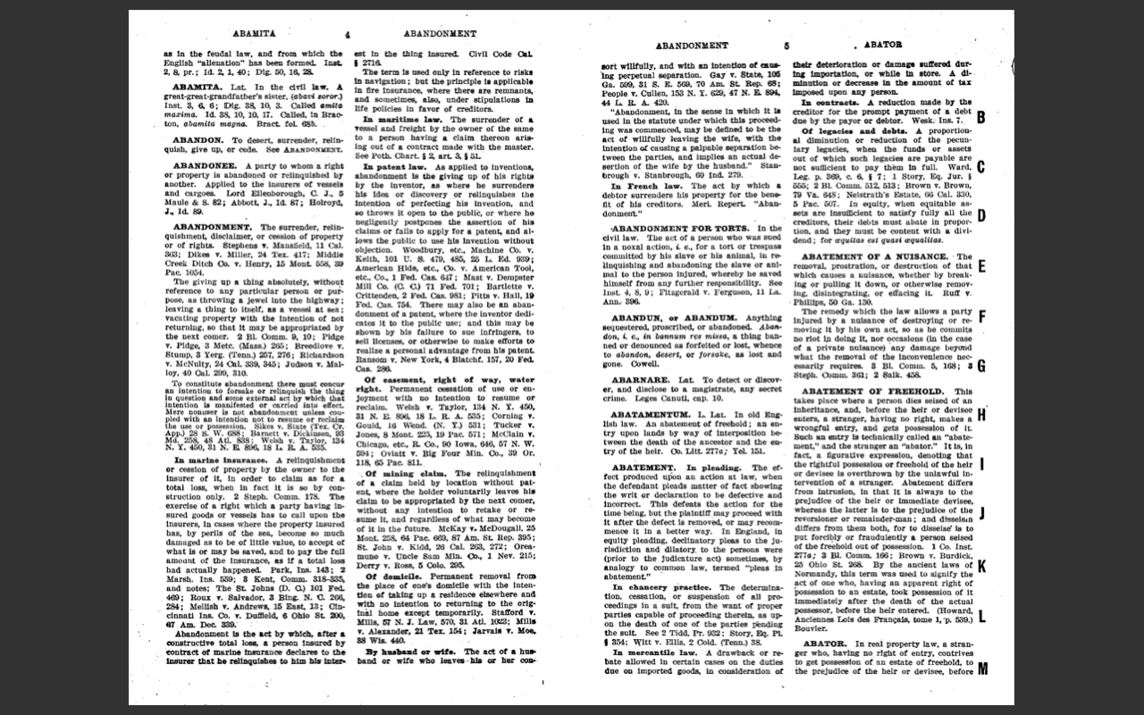 BLACK'S LAW DICTIONARY, 1st Edition 1891 and 2nd Edition 1910 Law Book (E-Book) on CD-ROM