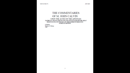 The Works of John Calvin - Bible Commentary Library (PDF E-Book Set)